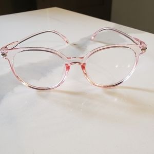 Clear Pink Frame Eyeglasse